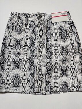 NWT Snake Print Denim Skirt